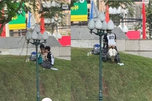 Đôi tình nhân Bắc Ninh làm tình giữa công viên vắng vẻ