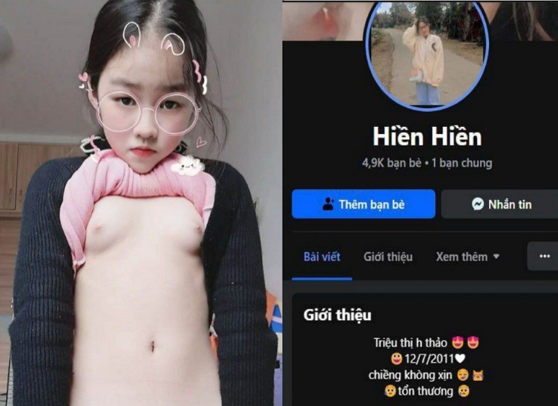 Gái xinh Hiền Hiền show hàng khoe vú trên mạng xã hội